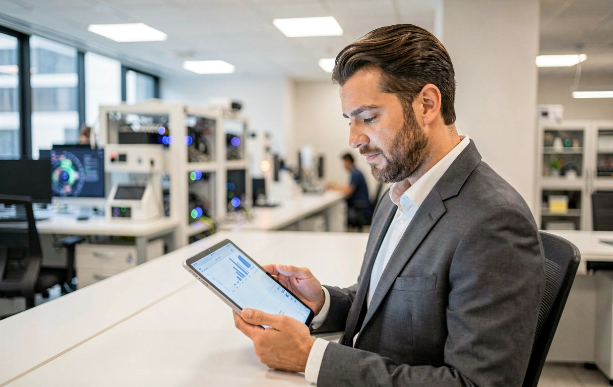 Analista de datos trabajando